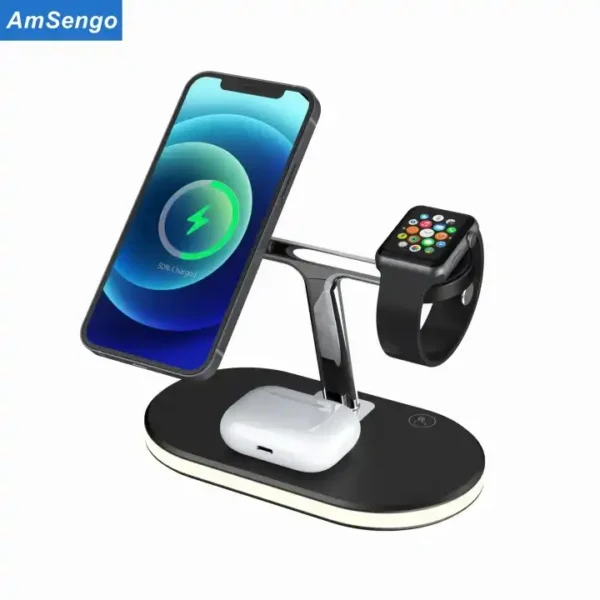 3 in 1 magnetic wireless charger stand 15w fast charging station. Experience the best of both worlds with hotep.ng: local charm and global trends. We offer an unparalleled range of products to suit every taste and budget. Enjoy the convenience of online shopping with the trust of a Nigerian brand.