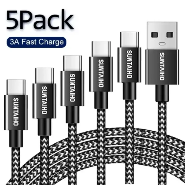 5pack usb type c cable for samsung s21 ultra s10 plus. hotep.ng: Your gateway to a world of products, right here in Nigeria. We curate the best local and international offerings for your convenience. Experience the joy of finding exactly what you need, when you need it.