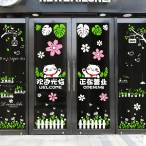 Creative spring plant shop glass stickers milk tea shop decoration sliding. hotep.ng is your trusted partner for all your shopping needs in Nigeria. We offer a diverse range of products, from fashion and beauty to home and electronics. Experience the ease of finding everything you need in one place.