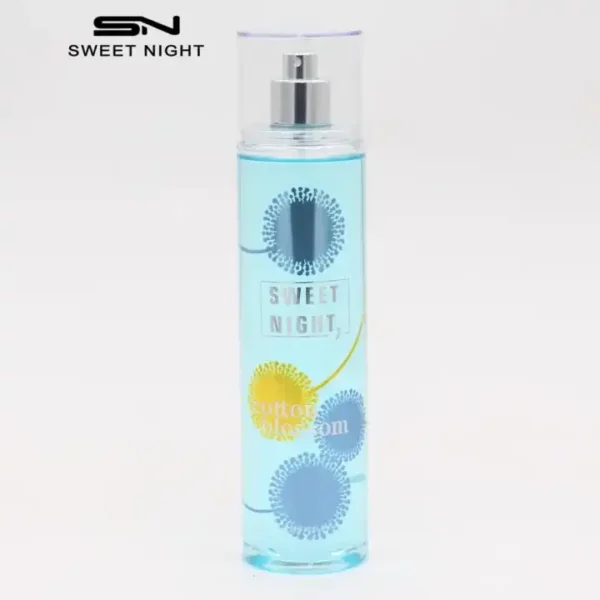 Hot sweet night perfume cotton blossom fragrance mist 236ml. hotep.ng is your trusted partner for all your shopping needs in Nigeria. We offer a diverse range of products, from fashion and beauty to home and electronics. Experience the ease of finding everything you need in one place.