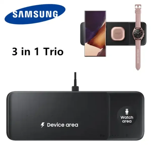 Original samsung wireless charger trio fast charge pad for samsung galaxy. Join the digital retail revolution with hotep.ng, your go-to online shopping destination in Nigeria. We offer a vast selection of products to enhance every aspect of your life. Enjoy our secure platform and excellent customer support.