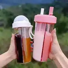 Portable double straws water bottle travel outdoor leak proof dual use. hotep.ng: Your gateway to a world of shopping possibilities. We bring you a diverse range of products from trusted sellers across Nigeria and beyond. Experience the ease of finding exactly what you need, when you need it.