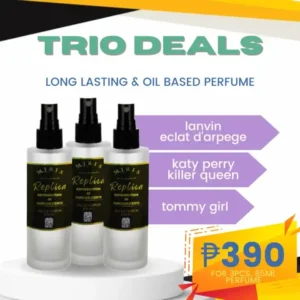 Trio deals oil base perfume set 85ml long lasting for women. hotep.ng is more than just an online store; it's a celebration of Nigerian entrepreneurship. Discover unique products from emerging local brands alongside global favorites. Shop with purpose and support the growth of our economy.