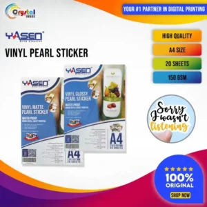 Yasen pearl vinyl sticker a4 150 gsm 20 sheetspack printable waterproof. hotep.ng is transforming Nigerian retail one click at a time. We bring you a curated selection of quality products from local artisans and global brands. Enjoy our commitment to authenticity, affordability, and excellent customer support.