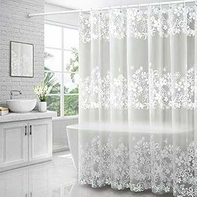 White Floral Shower Curtain, PEVA Bathroom Curtain, Clear Shower Curtain Liner, Thick Bath Liner, 180cm x 200cm (W x H).. hotep.ng is transforming the way Nigerians shop online. We offer a seamless blend of local and global products for every aspect of your life. Experience the future of retail with our innovative and user-friendly platform.