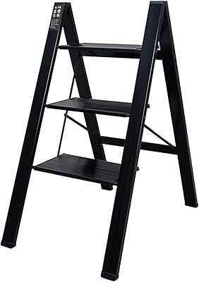 Lightweight Folding Three Step Aluminum Ladder with Wide Non-Slip Ladder Platform for Home Office Drafting - Black.. hotep.ng: Where quality meets convenience in the world of online shopping. Explore our vast catalog of products from trusted sellers and brands. Enjoy our user-friendly platform and exceptional customer support.