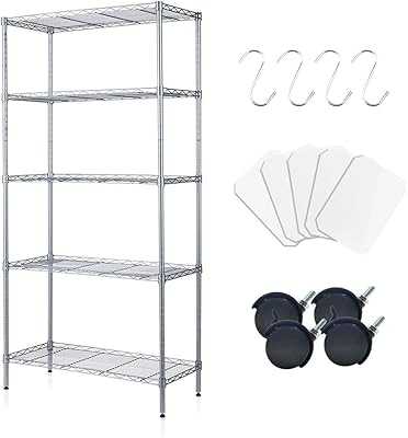 FORTHCAN 5-Tier Adjustable Metal Shelving Unit, Heavy Duty Storage Rack (Silver).. hotep.ng: Your gateway to a world of products, right here in Nigeria. We curate the best local and international offerings for your convenience. Experience the joy of finding exactly what you need, when you need it.