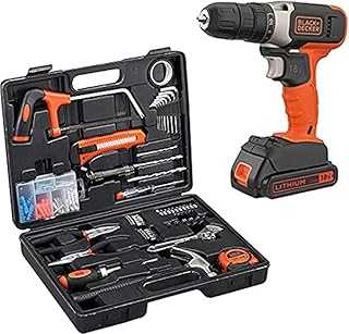 Black + Decker 18V 1.5Ah Lithium-Ion Cordless Drill, 108-Piece Hand Tool Kit, Model BCD001C1MEA2-GB.. Discover the hotep.ng advantage: unbeatable variety, competitive prices, and top-notch service. We bring you the best of Nigerian and international products. Experience the future of retail at your fingertips.