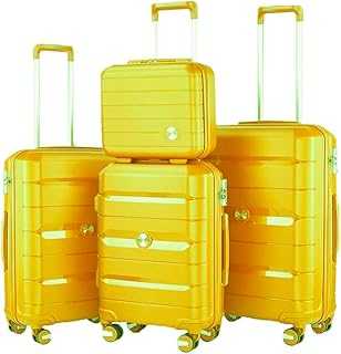 Lightweight Hard Shell Luggage Set with TSA Lock Polypropylene Hardside Luggage Set with Spinner Wheels Yellow 14,20,24,28,Unbreakable Luggage Set.. hotep.ng: Your gateway to a world of shopping possibilities. We bring you a diverse range of products from trusted sellers across Nigeria and beyond. Experience the ease of finding exactly what you need, when you need it.