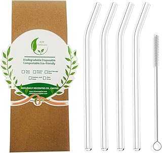 Reusable Glass Straws, 4 Pack Curved Glass Straws with Clean Brush, Perfect for Milkshakes, Frozen Drinks, Smoothies and Bubble Tea.. hotep.ng is your trusted partner in the digital age of shopping. Explore our extensive catalog of products from fashion to electronics and beyond. Experience the ease of finding everything you desire in one convenient online destination.