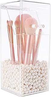 OFRANK Makeup Brush Holder, Clear Acrylic Cosmetic Brush Organizer with Lid and Pearl for Brush Storage and Dressing Tables (Pearl White).. hotep.ng brings the best of Nigerian commerce to your fingertips. Support local businesses while accessing global trends all in one place. Shop with confidence knowing that we prioritize quality and authenticity.