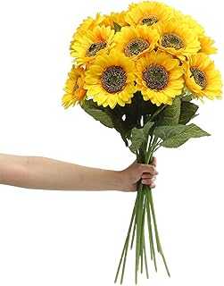 6 Pcs Artificial Silk Sunflowers Long Stem for Wedding Party Birthday Outdoor Decoration, 1 Pack Yellow (Dark Center).. hotep.ng is your trusted partner for all your shopping needs in Nigeria. We offer a diverse range of products, from fashion and beauty to home and tech. Experience the ease of finding everything you desire in one convenient online destination.