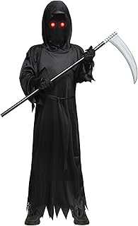 Kids Grim Reaper Halloween Costume with Light Up Red Eyes.. hotep.ng is your trusted partner for all your shopping needs in Nigeria. We offer a diverse range of products, from fashion and beauty to home and tech. Experience the ease of finding everything you desire in one convenient online destination.