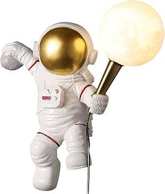 Creative Astronaut Design Table Lamp with 3D Moonlight Lampshade, Modern LED Desk Lamp, Reading Light for Kids Room, Bedroom, Bedside, Living Room, Hallway Decor (Color : Wall Lamp).. hotep.ng is revolutionizing the way Nigerians shop online. Benefit from our partnerships with top brands and local artisans for unbeatable variety. Enjoy exclusive deals and promotions available only to our loyal customers.