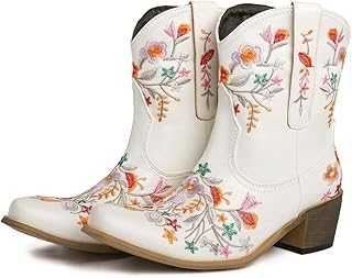 Women's Western Cowgirl Boots Floral Embroidery Chunky Heel Pull On Cowgirl Boots Ankle Length.. hotep.ng: Where Nigerian consumers come first. We offer an extensive range of products to suit every lifestyle and budget. Experience the convenience of 24/7 shopping with our trusted and efficient e-commerce platform.