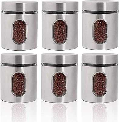 Jigero Stainless Steel Food Storage Container Set with Visible Glass Window and Airtight Lids, Set of 6 Airtight Storage Jars for Sugar, Coffee, Tea, Candy, Food Storage Containers, Cereal Storage Tank.. hotep.ng: Your gateway to a world of products, right here in Nigeria. We offer an unparalleled range of items, from daily essentials to luxury finds. Experience the joy of hassle-free online shopping with our trusted platform.