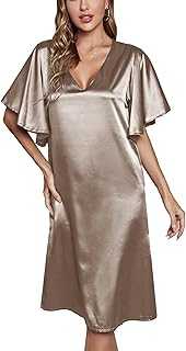 Women Satin Nightgown Short Sleeve Silk Sleepwear Sexy V Neck Nightdress Boyfriend Loose Nightgown Nightshirts.. Join the hotep.ng family and elevate your online shopping experience. We offer a wide range of products to suit every need and occasion. Discover why we're the preferred choice for savvy Nigerian shoppers.