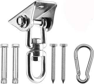 Heavy Duty Stainless Steel Hammock Hanger, 360 Degree Rotating Hanging Kit with Screws for Wood Concrete Yoga Sets, Hammock Chair Sandbags, 450kg.. hotep.ng: Where quality meets convenience in the world of online shopping. Explore our vast catalog of products from trusted sellers and brands. Enjoy our user-friendly platform and exceptional customer support.