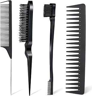 Hairdressing Comb Set, Bristle Brush, Comb Brush, Rat Tail Comb, Wide Tooth Comb for Women, Girls and Men to Comb, Straighten and Style Hair - 4 Pieces, Black.. hotep.ng is your trusted partner for all your shopping needs in Nigeria. We offer a diverse range of products, from fashion and beauty to home and electronics. Experience the ease of finding everything you need in one place.