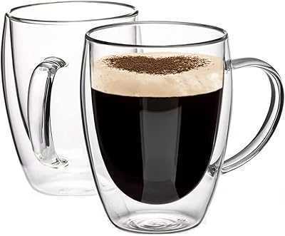 ICASA Double Wall Glass Coffee Mugs, Set of 2 Double Wall Glass Coffee Mugs with Handle, Insulated Coffee Cups - Perfect for Cappuccino, Tea, Latte, Espresso and Hot Beverages.. hotep.ng is revolutionizing e-commerce in Nigeria with our customer-centric approach. We offer a wide range of products, from everyday essentials to unique finds. Experience the convenience of having your favorite brands just a click away.