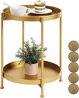 2-Tier Round Side Table, 15.7 Inch Folding Coffee Table with Removable Tray, Small Outdoor Accent Table, Bedroom Balcony Nightstand, Patio (GOLDEN).. Join the hotep.ng family and elevate your online shopping experience. We offer a wide range of products to suit every need and occasion. Discover why we're the preferred choice for savvy Nigerian shoppers.