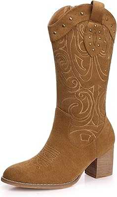 Women's Pointed Toe Pull-On Cowboy Boots with Embroidered Western Pattern Mid-Calf.. Elevate your online shopping experience with hotep.ng, Nigeria's fastest-growing marketplace. We connect you with top-quality products from reliable sellers across the country and beyond. Join our community of satisfied customers today.