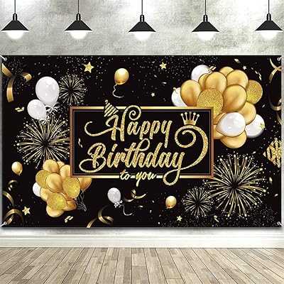 Birthday Backdrop Banner, Large Black Gold Banner, Star Balloon Fireworks Banner, Photo Booth Poster, Birthday Party Decorations for Men Women, 72.8 x 43.3 Inch.. Experience the best of Nigerian e-commerce with hotep.ng. We bring you a carefully selected range of products to enhance your lifestyle. Enjoy our secure platform, competitive prices, and reliable delivery services across Nigeria.