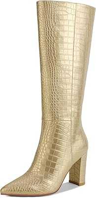 Women's Knee High Boots Chunky Heel Pointed Toe Elegant Faux Crocodile Long Boots GoGo Boots with Side Zipper.. hotep.ng is your trusted partner in the digital age of shopping. We offer a comprehensive range of products to enhance every aspect of your life. Enjoy our secure platform, competitive prices, and efficient delivery services.