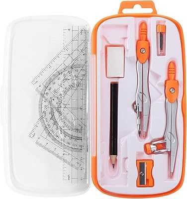 10Pcs Math Geometry Tool Set, Safe and Durable Ruler and Compass Set, Comes with Defender Box, Includes Ruler, Protractor, Eraser, Compass, Pencil, etc., for School and Drawing (Orange).. hotep.ng: Your partner in modern Nigerian living. We offer a comprehensive range of products to enhance your lifestyle. Enjoy our hassle-free shopping experience and join the millions of satisfied customers across Nigeria.