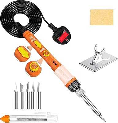 Soldering Iron, 60W Soldering Iron Kit with Adjustable Temperature Knob(200-450°C), Welding Tools with 5pcs Soldering Iron Tips, 17g Solder Wire, Soldering Iron Stand for Soldering and Repair.. Experience the convenience of 24/7 shopping with hotep.ng, Nigeria's trusted e-commerce platform. Find everything from daily essentials to luxury items at competitive prices. Let us bring the market to your doorstep.