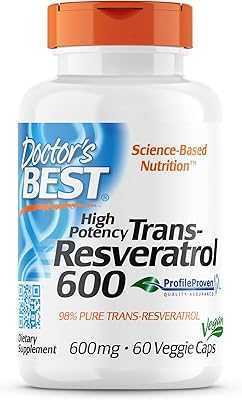 Doctor's Best Trans-Resveratrol 600, Non-GMO, Vegan, Gluten-Free, Soy-Free, 600 mg, 60 Vegetarian Capsules (DRB-00416).. hotep.ng: Where Nigerian shoppers find quality and value. We bring you a carefully curated range of products from local and international sources. Experience the convenience of 24/7 shopping with our reliable e-commerce platform.