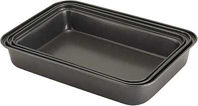 Royalford 3-Piece Rectangular Baking Tray Set, Aluminum, Black, RF-5398.. Join the hotep.ng revolution and transform the way you shop online. We bring you a carefully curated selection of products from Nigeria and beyond. Enjoy our user-friendly interface, secure transactions, and prompt delivery services.