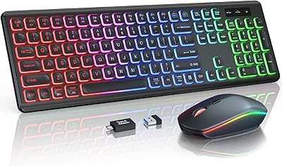 RGB Backlit Wireless Keyboard and Mouse Combo with Light-Up Letters Rechargeable, Ergonomic Tilt Angle, Sleep Mode, 2.4GHz Silent Mouse for Mac, Windows, Laptop, PC, TruQ (Black).. Discover the hotep.ng difference: unmatched variety, competitive prices, and exceptional service. Our platform is designed to make your online shopping experience smooth and enjoyable. From fashion to electronics, we've got you covered.