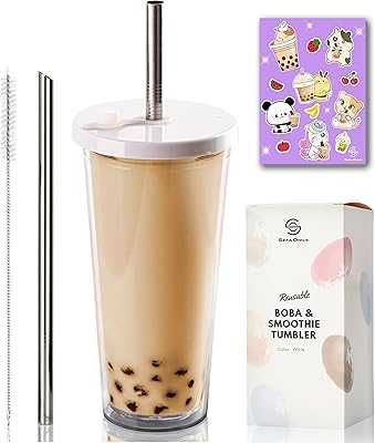 24oz Reusable Boba Smoothie Tumbler with Resealable Lid, Double Wall Insulated, Boba Tea Kit, Leakproof Bubble Tea Cup, Reusable Boba Straw for Boba Pearls, Bubble Tea Kit, Boba Kit (White).. Discover the convenience of modern retail with hotep.ng, Nigeria's premier online marketplace. We offer an unbeatable selection of products to enhance your lifestyle. Enjoy our user-friendly interface and dedicated customer support team.