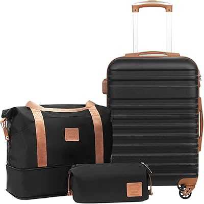 Lightweight TSA Lock Trolley Luggage, TSA Lock Travel Bag, Includes 1 Duffel Bag and 1 Toiletry Bag, Black/Brown, 20 Inch Luggage Set, Unisex.. Join the hotep.ng family and elevate your online shopping experience. We offer a wide range of products to suit every need and occasion. Discover why we're the preferred choice for savvy Nigerian shoppers.