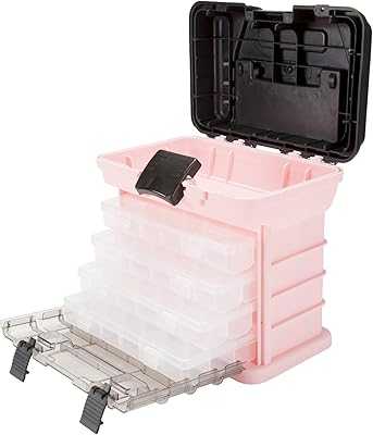 Pink Tool Box - Durable Toolbox Organizer with 4 Compartments for Storing Hardware, Fishing, Beads, Hair Accessories and More by Stalwart.. Discover the convenience of one-stop shopping with hotep.ng, Nigeria's premier online marketplace. We bring you a curated selection of quality products at competitive prices. Enjoy our secure platform and excellent customer support.