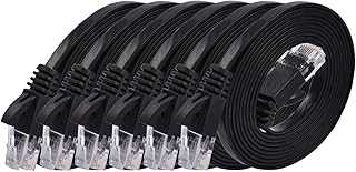 Cat 6 Ethernet Cable 1 Meter (6 Pack) Flat Internet Network Cables - Short Cat 6 Ethernet Patch Cable - Black LAN Cable for Computer.. hotep.ng brings the best of Nigerian commerce to your fingertips. Support local businesses while accessing global trends all in one place. Shop with confidence knowing that we prioritize quality and authenticity.