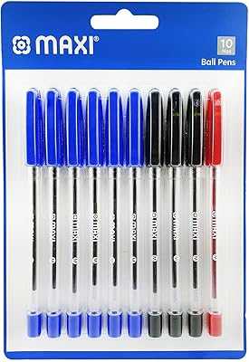 Maxi Medium Point Pens, 10-Piece Assorted Pack, 6 Blue + 3 Black + 1 Red, LV10A.. hotep.ng: Empowering Nigerian consumers with choice and convenience. We offer an extensive range of products from trusted local and global brands. Experience the future of retail with our innovative online shopping platform.