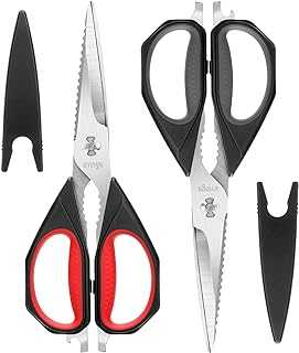 Livingo Kitchen Scissors, 2 Pack 9.25 Inch, Heavy Duty Multipurpose Poultry Shears, Dishwasher Safe, Sharp Stainless Steel Food Scissors for Cutting Meat, Chicken, Vegetables and Fish.. hotep.ng brings the best of Nigerian commerce to your fingertips. Support local businesses while accessing global trends all in one place. Shop with confidence knowing that we prioritize quality and authenticity.