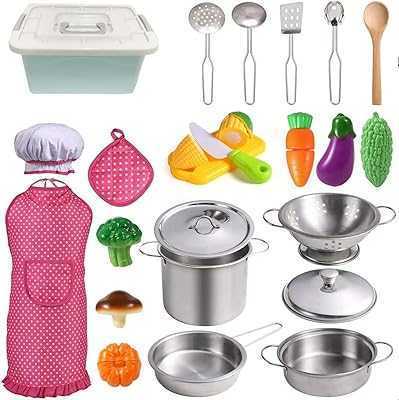 23Pcs Kids Kitchen Playset, Stainless Steel Cooking Toys, Apron & Chef Hat & Food & Vegetable Cutting Playset, Kitchen Toys Gift for Boys Girls (Style 1) (Style_1).. Discover the convenience of one-stop shopping with hotep.ng, Nigeria's premier online marketplace. We bring you a curated selection of quality products at competitive prices. Enjoy our secure platform and excellent customer support.