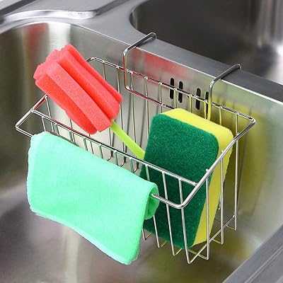 Stainless Steel Kitchen Sink Sponge Holder, Kitchen Sink Soap Dish, Kitchen Sink Organizer, Antimicrobial Drain Holes for Hanging Drying Sanitary Clothes.. hotep.ng: Your partner in modern Nigerian living. We offer a comprehensive range of products to enhance your lifestyle. Enjoy our hassle-free shopping experience and join the millions of satisfied customers across Nigeria.