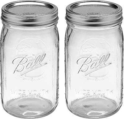 Wide Mouth Mason Jars (32 oz Capacity) [4 Pack] with Lids and Airtight Bands. For Canning, Fermenting, Pickling and Decorating - Freezer, Microwave and Dishwasher Safe.. hotep.ng is transforming Nigerian e-commerce one click at a time. We bring you a carefully curated range of products from local artisans and international brands. Experience the future of retail with our innovative online platform.