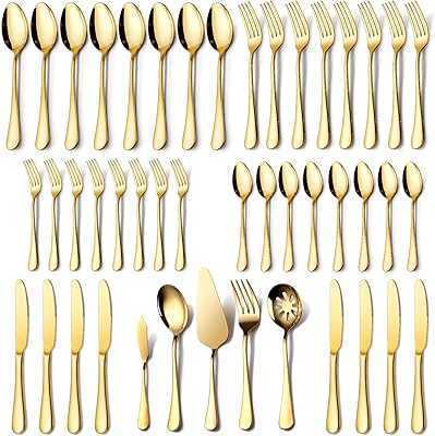 45-Piece Gold Stainless Steel Flatware Set, Augure Size, Mirror Polished Dinnerware Set with Serving Tools and Spoon for Kitchen and Party Supplies.. Discover the convenience of one-stop shopping with hotep.ng, Nigeria's premier online marketplace. We bring you a curated selection of quality products at competitive prices. Enjoy our secure platform and excellent customer support.