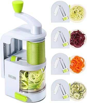 Heavy Duty Spiral Vegetable Slicer (4 in 1 Rotating Blades) with Powerful Suction Cup for Zucchini, Spiral Noodles and Pasta Maker (Recipe Book & Cleaning Brush).. Experience the convenience of 24/7 shopping with hotep.ng, Nigeria's trusted e-commerce platform. Find everything from daily essentials to luxury items at competitive prices. Let us bring the market to your doorstep.