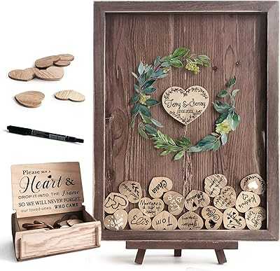 Y&K Homesh Alternative Wedding Guest Book, Rustic Wedding Decorations for Reception, Guest Gifts, 80 Hearts, Green Wreath (Rustic Brown).. Elevate your shopping experience with hotep.ng, Nigeria's premier e-commerce destination. Browse through our extensive catalog of fashion, electronics, home goods, and more. Enjoy fast delivery and excellent customer service.