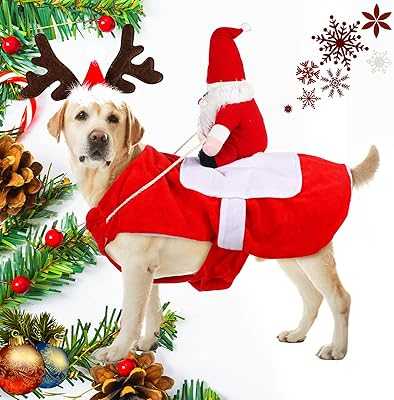 2 Pieces Dog Christmas Costume, Santa Claus Riding Costume and Reindeer Antler Headband for Dogs, Pet Elk Headwear Accessories, Funny Santa Claus Costume for Christmas and Halloween (Large).. hotep.ng is your one-stop destination for all things Nigerian and beyond. We bring you a diverse range of products from local artisans and global brands. Experience the ease of finding everything you need in one place.