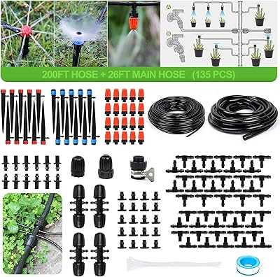 Micro Drip Irrigation Kit for Greenhouse, Automatic Patio Misting Plant Watering System with 1/4 Inch & 1/2 Inch Blank Distribution Tubing, Adjustable Nozzle, Emitters, Barbed Watering Fittings.. Join the hotep.ng family and elevate your online shopping experience. We offer a wide range of products to suit every need and occasion. Discover why we're the preferred choice for savvy Nigerian shoppers.