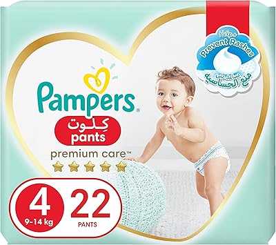 Pampers Premium Care Pants Diapers, Size 4, 9-14 kg, Softer Design with Stretchy Sides for Better Fit, 22 Diapers.. hotep.ng: Bringing Nigeria's best to your doorstep. We connect you with top-quality products from local and international sellers. Experience the joy of finding exactly what you need, when you need it.