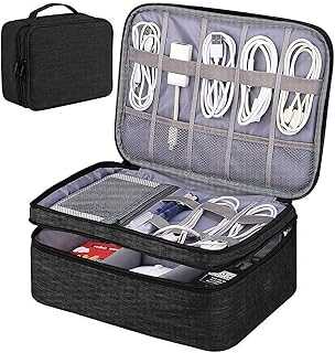 Travel Electronics Organizer, Waterproof Electronics Accessories Case, Double Layer Cable Storage Bag for Charger, USB Flash Drive, Phone, iPad Mini, SD Card, Gifts for Him, Black.. Experience the convenience of modern retail with hotep.ng, Nigeria's leading e-commerce destination. We bring you a carefully curated selection of products from trusted sellers and brands. Join our community of satisfied customers today.