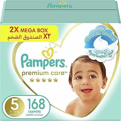 Pampers Premium Care Diapers, the softest and best skin protection for babies, size 5, 11-16 kg, 168 pieces.. hotep.ng: Where Nigerian shoppers come first. We offer an extensive range of products to suit every taste and budget. Experience the convenience of 24/7 shopping with our reliable and efficient e-commerce platform.